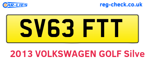 SV63FTT are the vehicle registration plates.