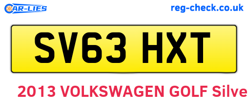 SV63HXT are the vehicle registration plates.