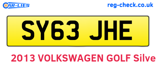SY63JHE are the vehicle registration plates.