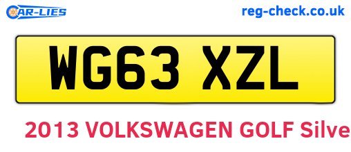 WG63XZL are the vehicle registration plates.