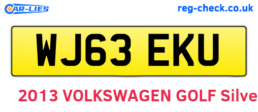 WJ63EKU are the vehicle registration plates.