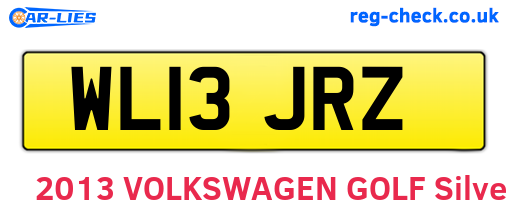 WL13JRZ are the vehicle registration plates.