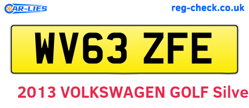 WV63ZFE are the vehicle registration plates.