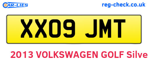 XX09JMT are the vehicle registration plates.