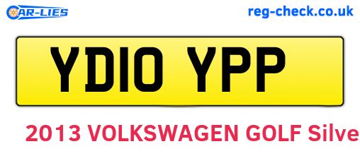 YD10YPP are the vehicle registration plates.