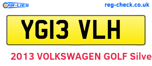YG13VLH are the vehicle registration plates.