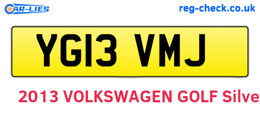 YG13VMJ are the vehicle registration plates.