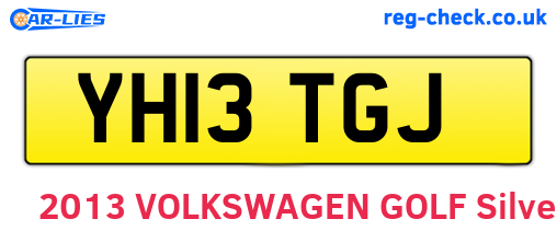 YH13TGJ are the vehicle registration plates.