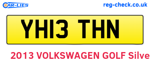 YH13THN are the vehicle registration plates.