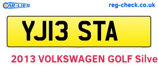 YJ13STA are the vehicle registration plates.