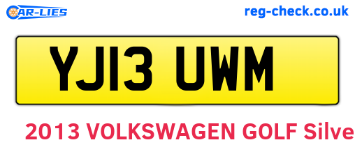 YJ13UWM are the vehicle registration plates.