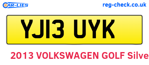 YJ13UYK are the vehicle registration plates.