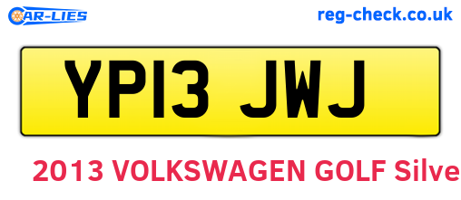 YP13JWJ are the vehicle registration plates.