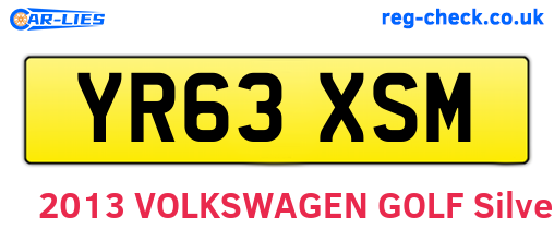YR63XSM are the vehicle registration plates.