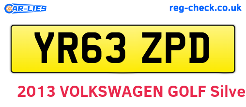 YR63ZPD are the vehicle registration plates.
