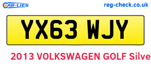 YX63WJY are the vehicle registration plates.