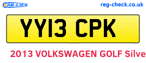 YY13CPK are the vehicle registration plates.
