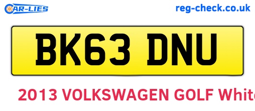 BK63DNU are the vehicle registration plates.