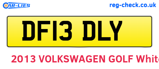 DF13DLY are the vehicle registration plates.