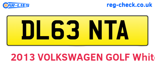 DL63NTA are the vehicle registration plates.