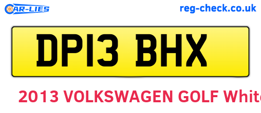 DP13BHX are the vehicle registration plates.