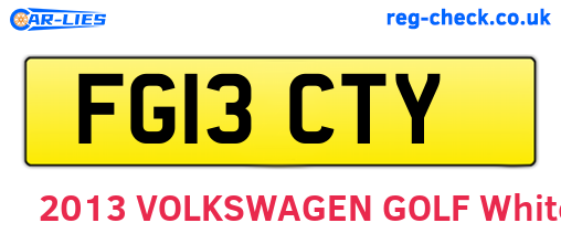 FG13CTY are the vehicle registration plates.