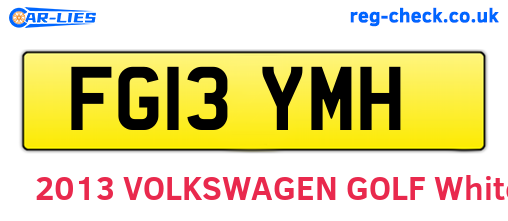 FG13YMH are the vehicle registration plates.