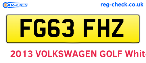 FG63FHZ are the vehicle registration plates.