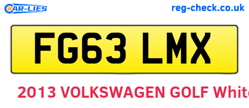 FG63LMX are the vehicle registration plates.