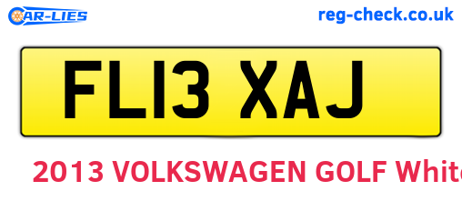 FL13XAJ are the vehicle registration plates.