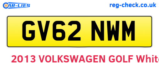 GV62NWM are the vehicle registration plates.