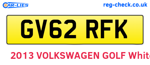 GV62RFK are the vehicle registration plates.
