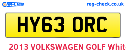 HY63ORC are the vehicle registration plates.