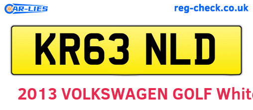 KR63NLD are the vehicle registration plates.