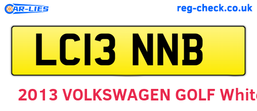 LC13NNB are the vehicle registration plates.