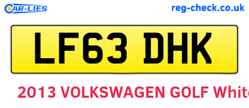 LF63DHK are the vehicle registration plates.