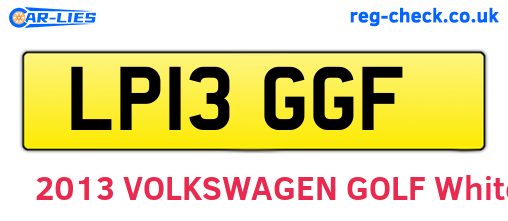 LP13GGF are the vehicle registration plates.