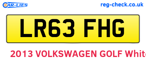 LR63FHG are the vehicle registration plates.
