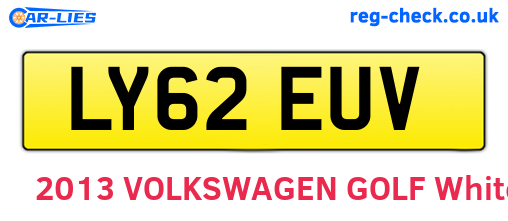 LY62EUV are the vehicle registration plates.