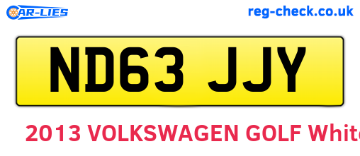 ND63JJY are the vehicle registration plates.