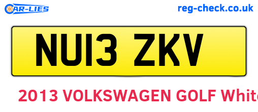 NU13ZKV are the vehicle registration plates.