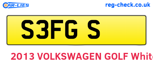 S3FGS are the vehicle registration plates.