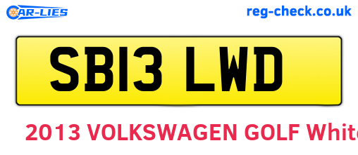 SB13LWD are the vehicle registration plates.