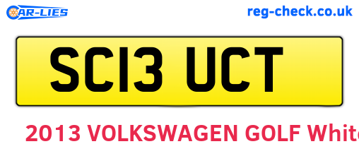 SC13UCT are the vehicle registration plates.