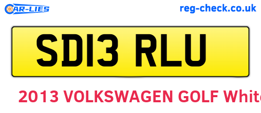 SD13RLU are the vehicle registration plates.