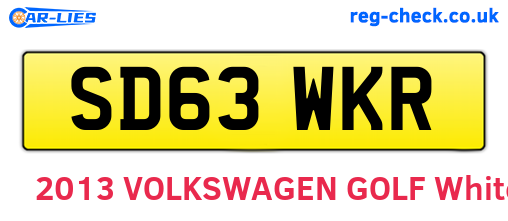 SD63WKR are the vehicle registration plates.