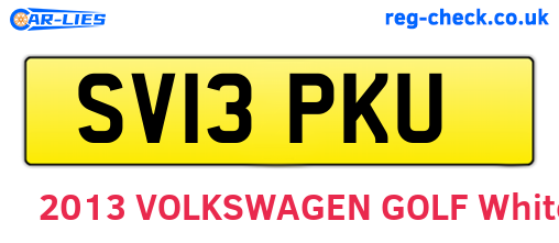 SV13PKU are the vehicle registration plates.