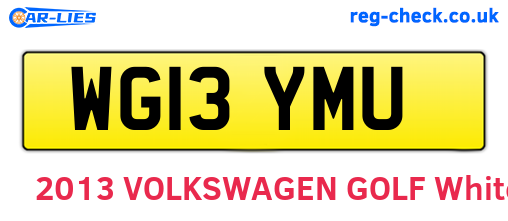 WG13YMU are the vehicle registration plates.