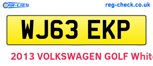 WJ63EKP are the vehicle registration plates.