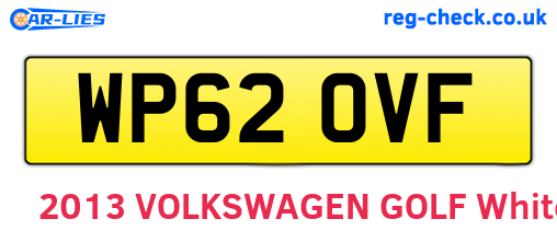 WP62OVF are the vehicle registration plates.